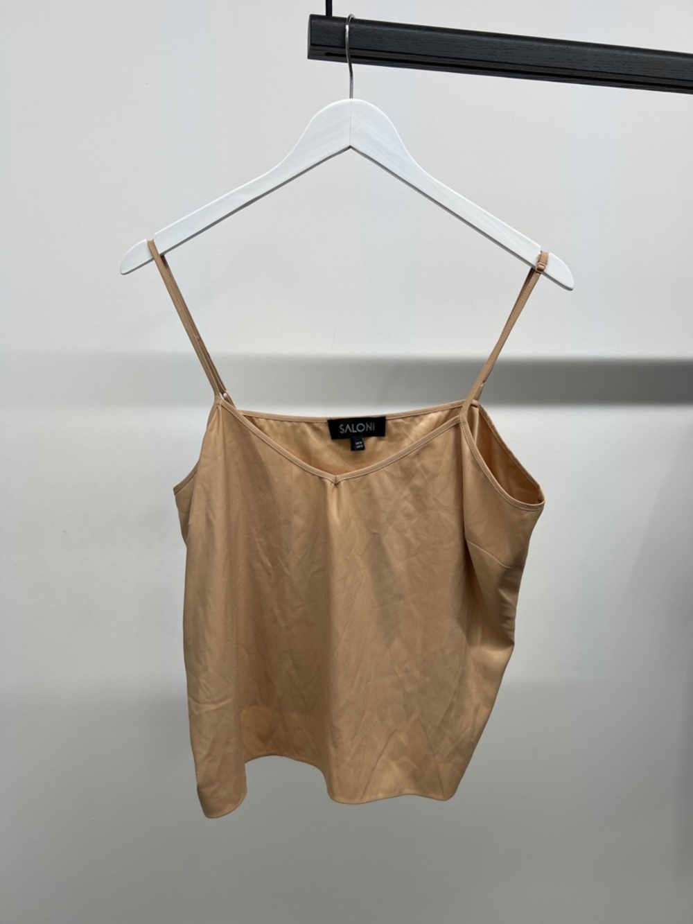 SALONI Nude Satin Spaghetti Strap Cami